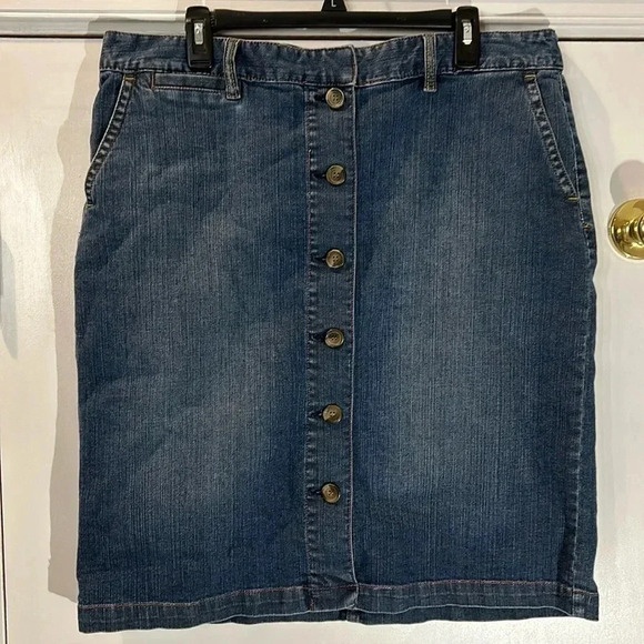 Liz Claiborne Utility Jean Skirt Size‎ 16 - Picture 1 of 5